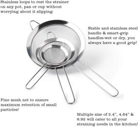 img 1 attached to Wellehomi Premium Fine Mesh Strainers