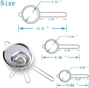 img 2 attached to Wellehomi Premium Fine Mesh Strainers