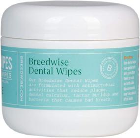 img 3 attached to 🦷 Breedwise Mint Dental Wipes: No-Brush Tartar & Plaque Remover for Dogs, 50 Count - Chewable Breath Freshening & Gum Care