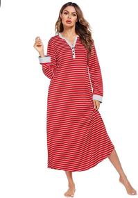 img 3 attached to Ekouaer Christmas Nightshirt Nightgown Loungewear Women's Clothing