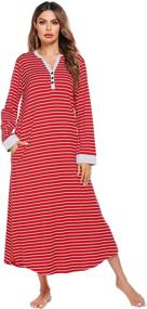 img 2 attached to Ekouaer Christmas Nightshirt Nightgown Loungewear Women's Clothing