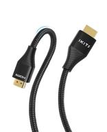 ikits hdmi cable 4k 6 feet: high speed 18gbps hdmi 2.0 cable - braided 4k hdr, hdcp 2.2/1.4, 3d, 2160p, 1080p, ethernet-audio return - compatible with uhd tv, blu-ray, ps4/3, pc, fire tv logo