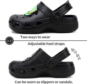 img 2 attached to 👟 Classic Garden Breathable Sandal Outdoor IndoorU720ADDXC Black 160 Boys' Shoes for Comfort & Style at Clogs & Mules