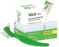 🦷 набор средств для очистки зубных протезов tcs (6-месячный запас) + зубная щетка tcs логотип