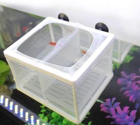 img 4 attached to Senzeal Fish Breeder Box Hatchery Incubator Net with Nylon Isolation Mesh & 3pcs Pipette