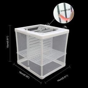 img 3 attached to Senzeal Fish Breeder Box Hatchery Incubator Net with Nylon Isolation Mesh & 3pcs Pipette