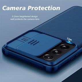 img 2 attached to 📷 imluckies Samsung Galaxy S21 Ultra Case - Camera Cover, Slim Fit, Blue - Detailing Camera Protection, Hard PC Back & Soft Bumper