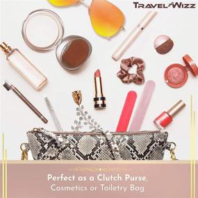 img 1 attached to 💼 Ultimate Travel Companion: Grab & Go with the Travel Wizz Makeup Clutch Purse Cosmetic!