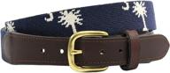 🌴 exquisite palmetto needlepoint leather accessories: charleston belt collection for women's belts logo