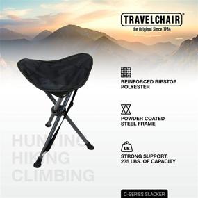 img 3 attached to TravelChair C-Series Slacker Folding Tripod: Portable Outdoor Adventure Chair - Affordable Version of TravelChair Slacker Stool