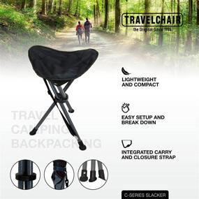 img 1 attached to TravelChair C-Series Slacker Folding Tripod: Portable Outdoor Adventure Chair - Affordable Version of TravelChair Slacker Stool