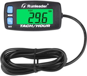 img 4 attached to Runleader Digital Hour Meter & Maintenance Reminder Tachometer for Riding Lawn Mower, Tractor, Generator, Chainsaws, Marine, ATV, Motorcycle, Snowmobile, Compressor and Gas Powered Equipment (Button-BU)