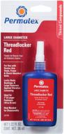🔒 permatex 27740-6pk red large diameter threadlocker - 36 ml, (pack of 6): superior locking solution for large threads logo