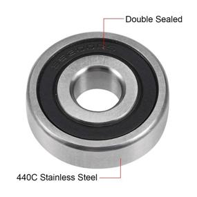 img 2 attached to Uxcell S6200 2RS Stainless 10X30X9Mm Bearings