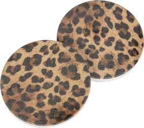 img 4 attached to 🐆 Leopard Print Ceramic Coaster for Animal Lovers