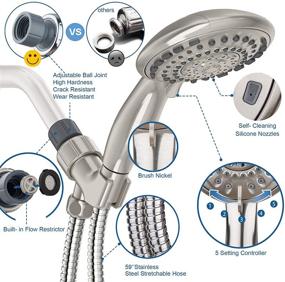 img 1 attached to Pressure Anti Clog Showerhead California Stainless