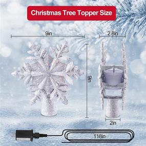 img 1 attached to 🎄 LED Snowflake Projector with Rotating Lighted Star Tree Topper - 3D Lighting Flashing Christmas Tree Toppers, Perfect for Indoor Christmas Decoration