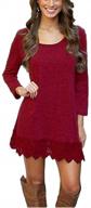 afibi womens sleeve stitching burgandy women's clothing and dresses logo