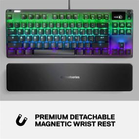 img 1 attached to 💥 SteelSeries Apex Pro TKL Mechanical Gaming Keyboard: Unleash Next-Level Speed with World's Fastest Switches, OLED smart display, Compact Design & RGB Backlit