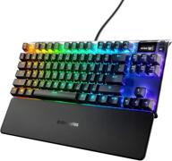 💥 steelseries apex pro tkl mechanical gaming keyboard: unleash next-level speed with world's fastest switches, oled smart display, compact design & rgb backlit логотип