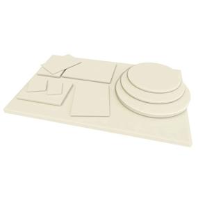 img 2 attached to NoTrax T45 Sani-Tuff Premium Rubber Cutting Board - Professional Grade 6x8, Beige