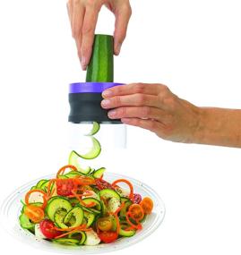 img 3 attached to 🥒 10807 Good Cook Spiralizer: Handheld Veggie Slicer, 3-in-1 Heavy Duty Spiral Cutter - Zoodle Pasta Spaghetti Maker for Low Carb, Paleo and Gluten-Free Meals