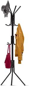 img 3 attached to Black Metal Coat Rack Stand - Stylish Hall Tree Entry-Way Furniture for Hanging Jackets, Purses, Hats, and More - Home/Office Floor Hanger with 12 Hooks