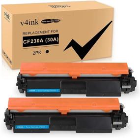 img 4 attached to 🖨️ V4INK 2PK HP 30A Toner Cartridge Replacement - Compatible with CF230A - Black Ink with Chip - for HP Pro MFP M227 & M203 Printers