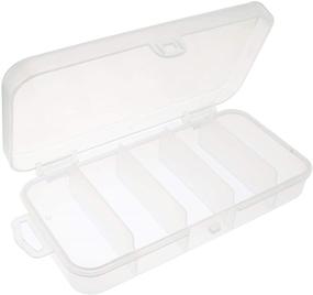 img 3 attached to 📦 RuiLing 3pcs Multifunctional Portable 5-Grid Clear Visible Plastic Fishing Tackle Accessory Box: The Ultimate Organizer for Jewelry Making Findings