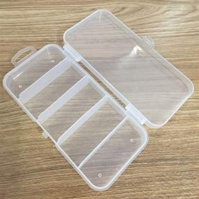 img 1 attached to 📦 RuiLing 3pcs Multifunctional Portable 5-Grid Clear Visible Plastic Fishing Tackle Accessory Box: The Ultimate Organizer for Jewelry Making Findings