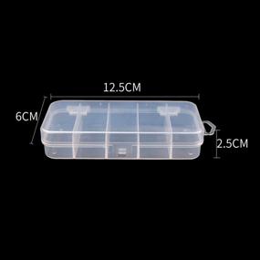 img 2 attached to 📦 RuiLing 3pcs Multifunctional Portable 5-Grid Clear Visible Plastic Fishing Tackle Accessory Box: The Ultimate Organizer for Jewelry Making Findings