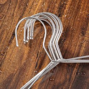 img 1 attached to Stainless Steel Coat Hangers - 40 Pack Metal Wire, Heavy Duty & Ultra Thin - Space Saving Clothes Hangers