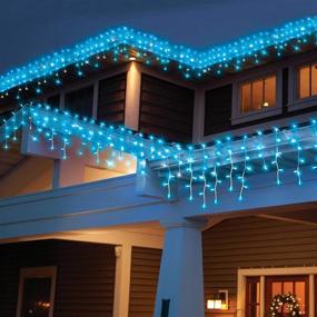 img 1 attached to Enhance Your Holiday Décor with Holiday Time 300-Count High Density Blue Icicle Lights