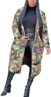dingang mid length fashion camouflage outerwear women's clothing logo
