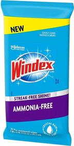 img 1 attached to Multipurpose Windex Ammonia-Free Glass Wipes - Crystal Rain Fresh Scent, 25 Count