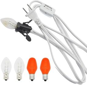 img 2 attached to 🏘️ QVQCWD Clip in Night Light Cord: Illuminate Your Christmas Village House with Pumpkin Light Socket and Lamp Cord