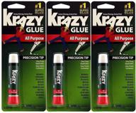 🔧 krazy glue elmer's original 3 piece pack - all purpose super glue for instant repairs logo