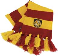 exclusive harry potter hogwarts house knit scarf: perfect for adults and kids in vibrant red shade! logo