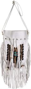 img 2 attached to Bohemian Handbag for Women - Brown Leather Fringe Handbags, Wallets, and Shoulder Bags