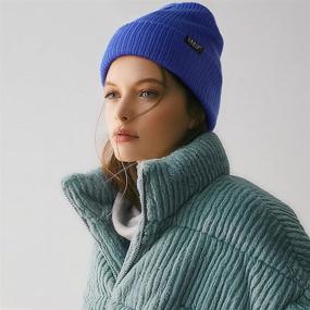 img 2 attached to 🧢 Warm Knitted Cuffed Beanie Hats for Women and Men - Soft Watch Hat with Classic Knit and Stretchy Design