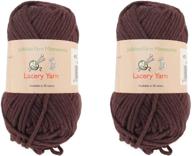 🧶 bulky weight lacey yarn 100g - 2 skeins - 100% cotton - plumwine - color 410 logo