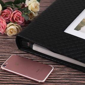 img 2 attached to 📸 RECUTMS Scrapbook Photo Album: Handmade DIY 60-Page Black Leather Cover for 4x6, 5x7, 8x10 Photos - Perfect for Weddings, Birthdays, and Family Memories