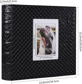 img 3 attached to 📸 RECUTMS Scrapbook Photo Album: Handmade DIY 60-Page Black Leather Cover for 4x6, 5x7, 8x10 Photos - Perfect for Weddings, Birthdays, and Family Memories