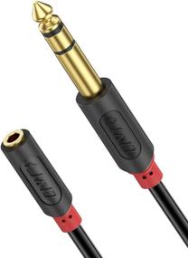 img 4 attached to 🎧 J&D 3.5mm to 1/4 Headphone Adapter Cable: Gold Plated Audiowave Series 3.5mm Female TRS to 6.35mm Male TRS Stereo Audio Cable for Mixer, Guitar, Piano, Amplifier, Speaker