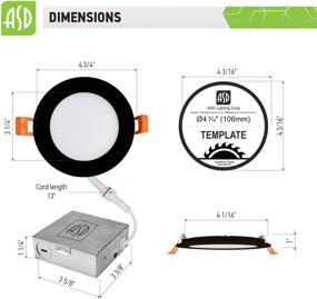 img 2 attached to 💡 4-дюймовые промышленные электрические компоненты для встраиваемого освещения ASD LED для улучшенного освещения