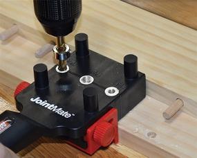 img 2 attached to Milescraft 13190003 1319 JointMate Handheld Dowel Jig - Black/Red