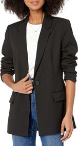 img 4 attached to 👩 Drop Women's Blake Blazer Black: Sleek Women's Clothing, Suiting & Blazers