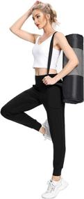 img 2 attached to 🩳 High Waist Sweatpants with Pockets for Women's Athletic Jogging, Yoga, and Workouts