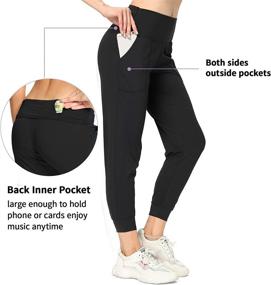 img 1 attached to 🩳 High Waist Sweatpants with Pockets for Women's Athletic Jogging, Yoga, and Workouts