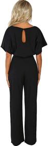 img 3 attached to Dreamskull Women's Black Batwing Sleeve Jumpsuit - Stylish Women's Clothing in Jumpsuits, Rompers & Overalls